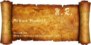 Mrkva Rudolf névjegykártya